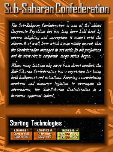 Sub-saharan confederation faction card